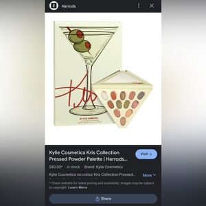 BRAND NEW- NEVER OPENED Kylie Cosmetics Kris Collection Pressed Powder Palette